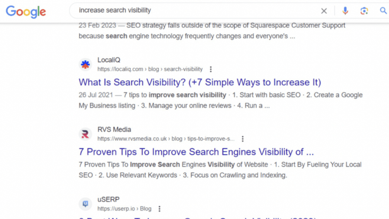 SERP visibility and its importance to increase traffic